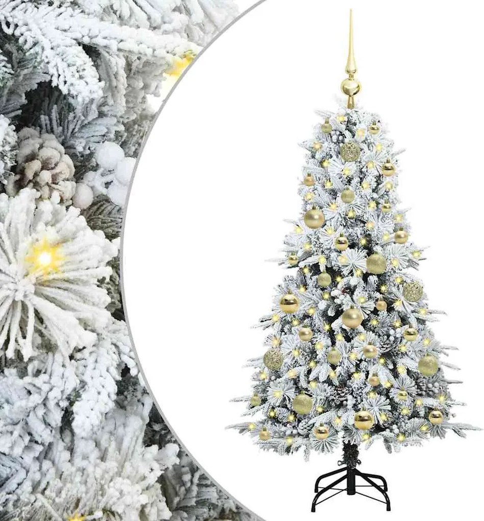 vidaXL Brad de Crăciun artificial cu ramuri articulare Alb 120 cm