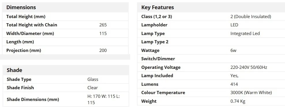 Aplica perete LED design modern Cyclone 97292-1CL SRT