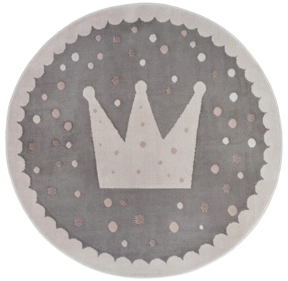 Covor pentru copii gri ø 140 cm Crown – Hanse Home