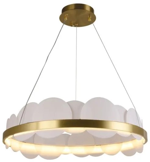 Lustră LED dimabilă pe cablu LED/40W/230V 3000-6500K auriu + telecomandă