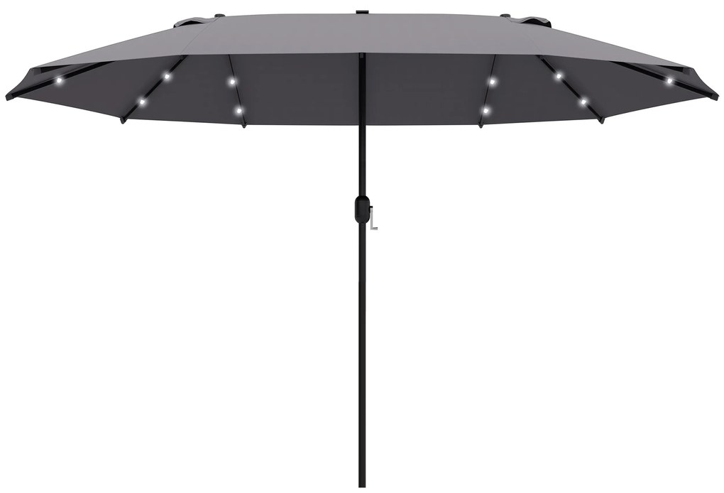 Outsunny Parasolar Ovale Gri Inchis 440 x 256 cm | Aosom Romania