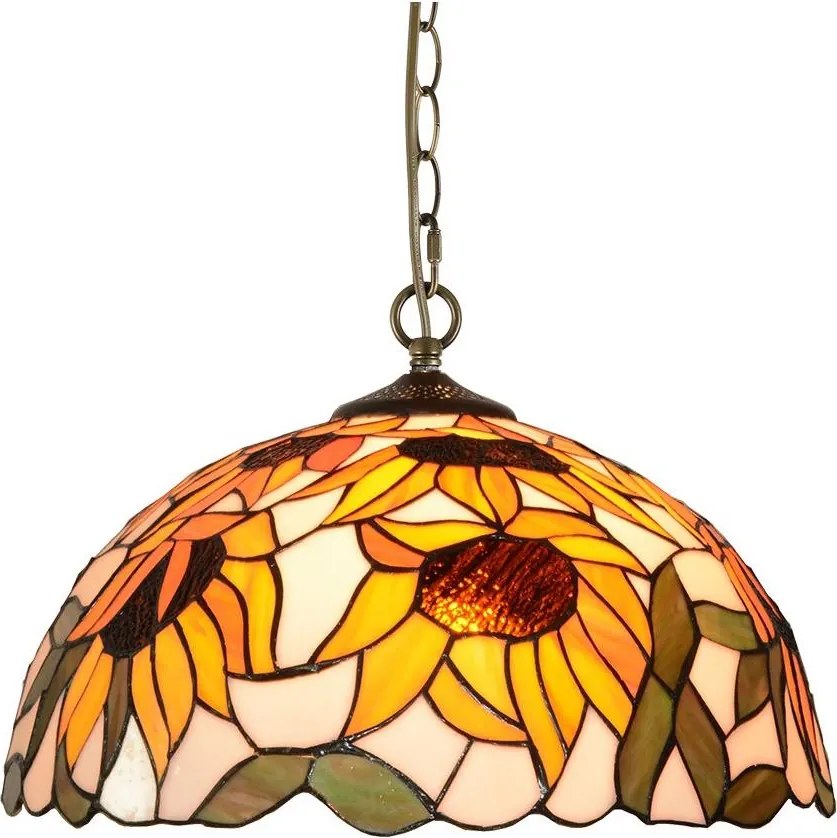 Prezent 238 - Candelabru Tiffany pe lanț, 2xE27/60W/230V