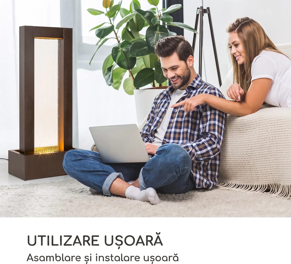 Blumfeldt Skyriver fântână de grădină și interior cu LED, cablu 10 m