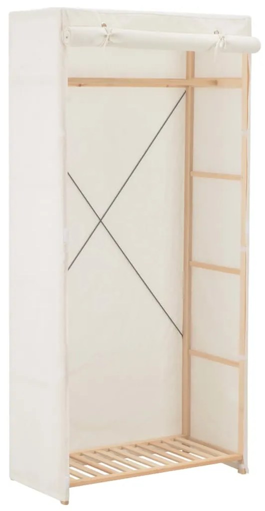 248192 vidaXL Șifonier, alb, 79 x 40 x 170 cm, material textil