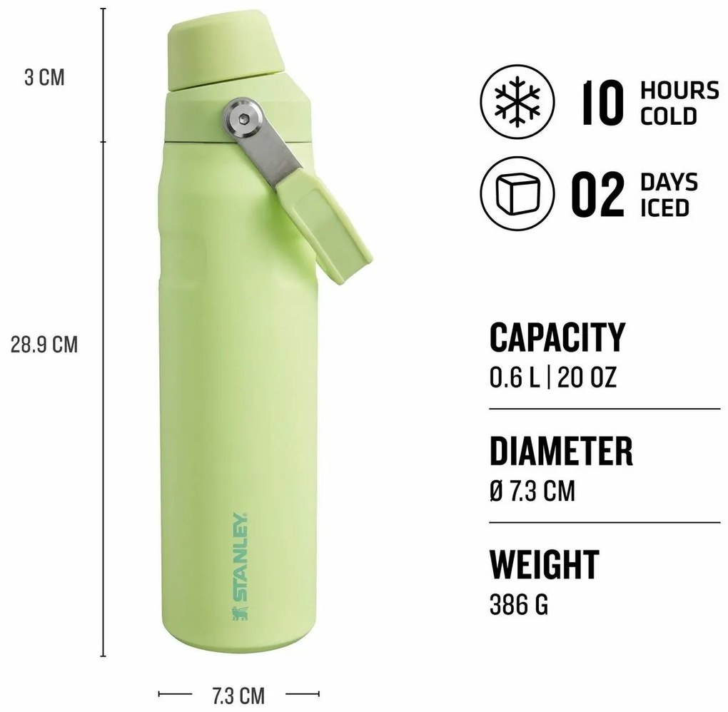 Stanley Aerolight IceFlow Sticlă de apă Fast Flow600 ml Citron