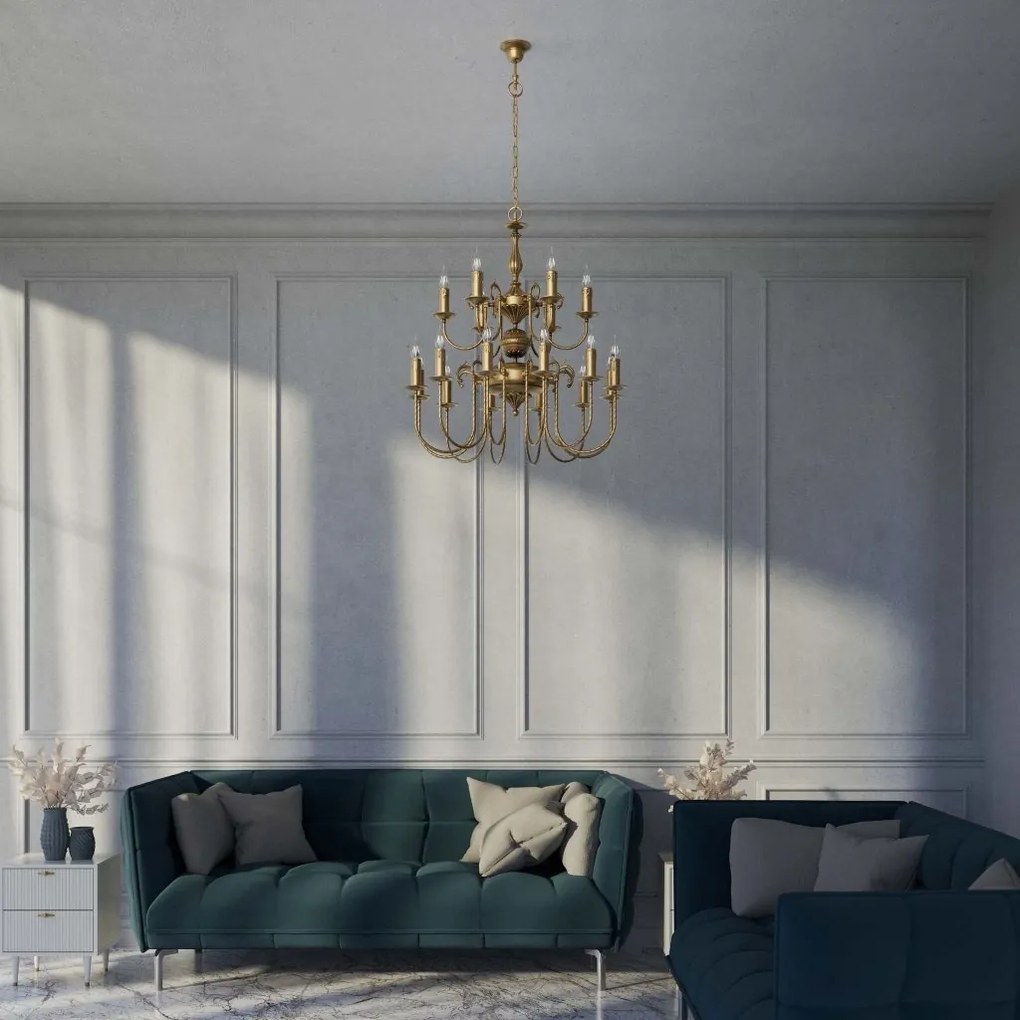 Candelabru 18 brate din alama stil clasic Petalo