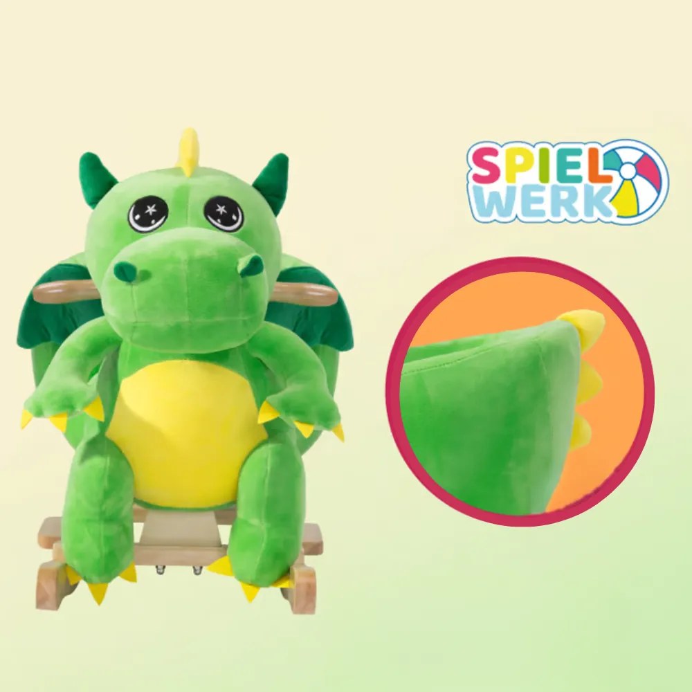 Balansoar DINO cu centură de siguranță, verde Spielwerk