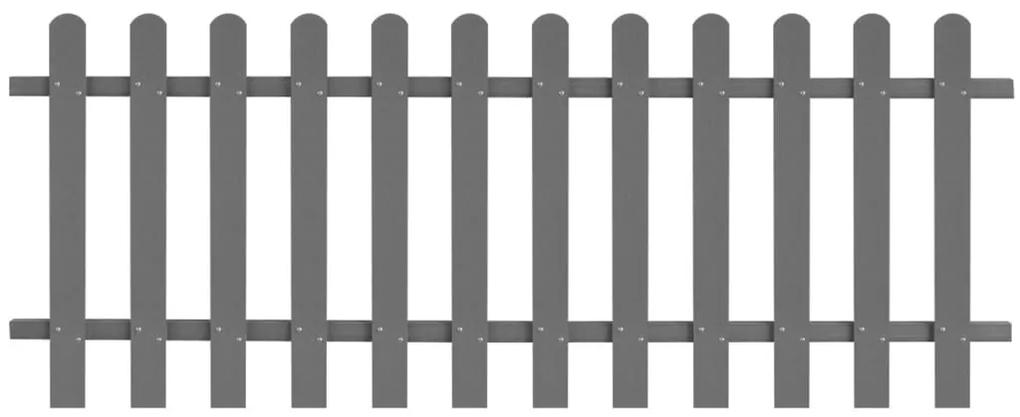 Gard din sipci, 200 x 80 cm, WPC 1, Gri, 80 cm