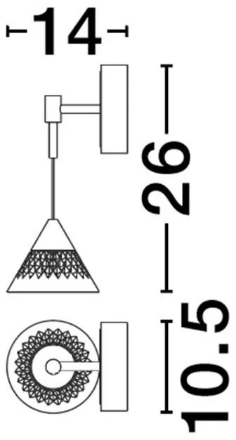 Aplica de perete LED design modern PALUZ