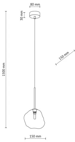 Pendul pe cablu LAVA 1xG9/8W/230V bronz/bej fumuriu