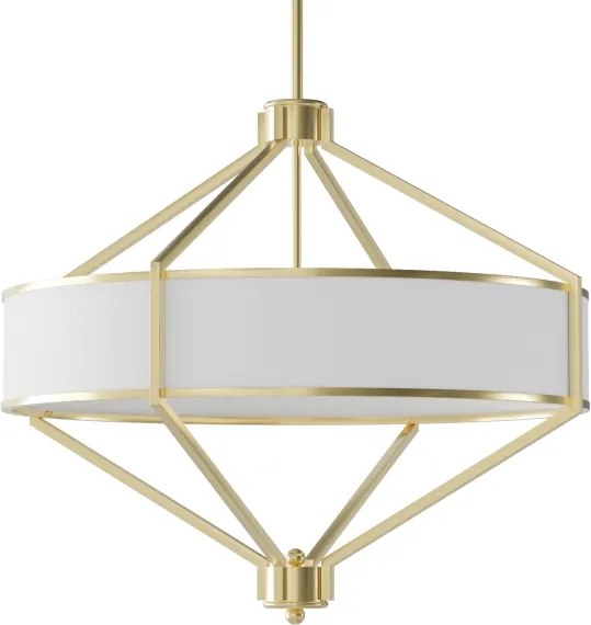 Open Design OR85839 - Lustră pe tijă ZUNDO 4xE27/15W/230V alamă/alb