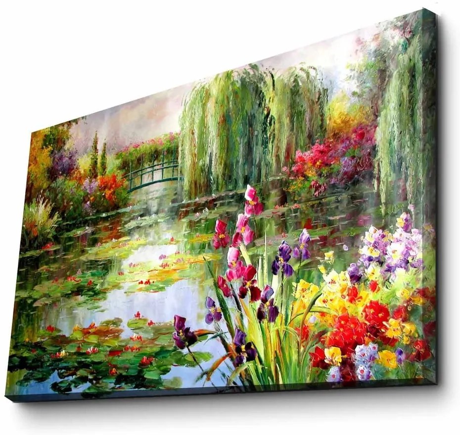 Reproducere tablou pe pânză Impressionist Garden, 70 x 45 cm