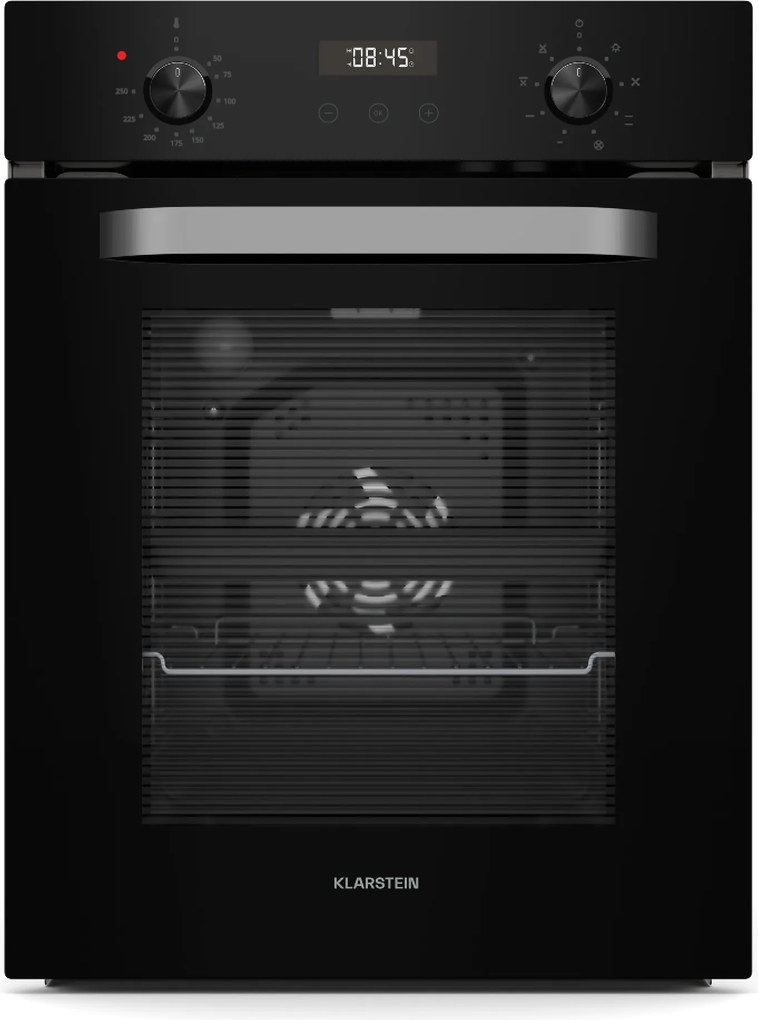 Klarstein Cuptor SmartSlim, Design subțire, 9 funcții, volum 49 l, curățare ușoară, EEK A