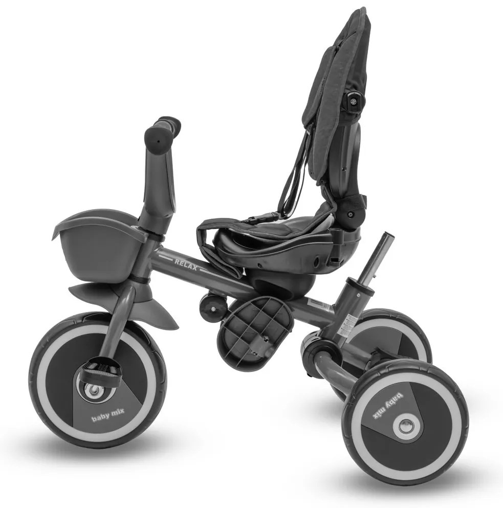 Tricicleta pentru copii Baby Mix 5in1 Relax 365°,gri