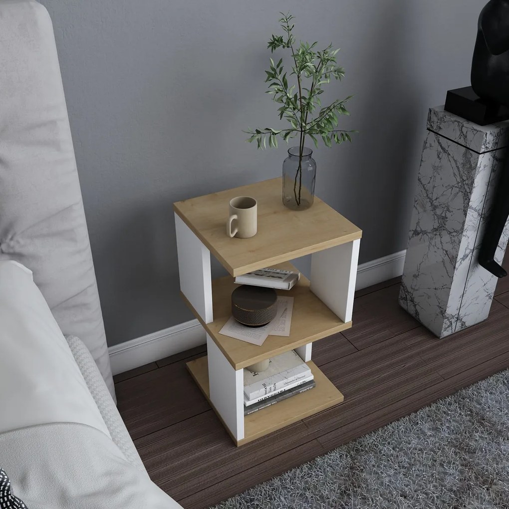 Măsuță de noptieră Carter Oak White