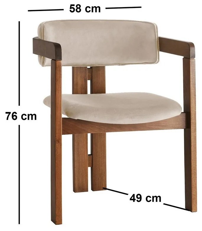Scaun de sufragerie CO Beige and Walnut