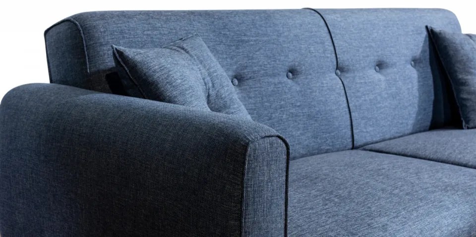 Set Canapea Extensibilă si Fotoliu Aria - S, Albastru