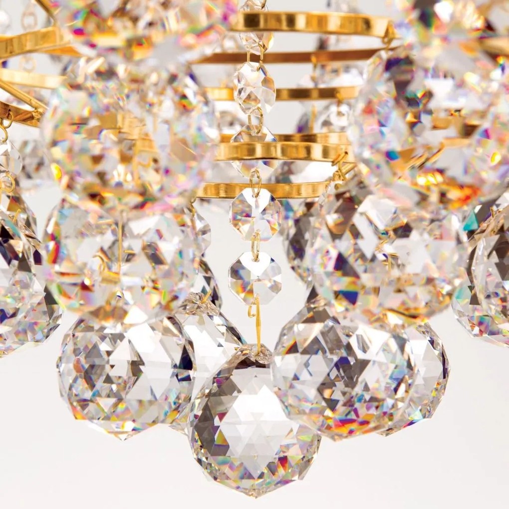 Candelabru cristal Asfour design lux KRISTALL KLASSISCH 10L gold/clear