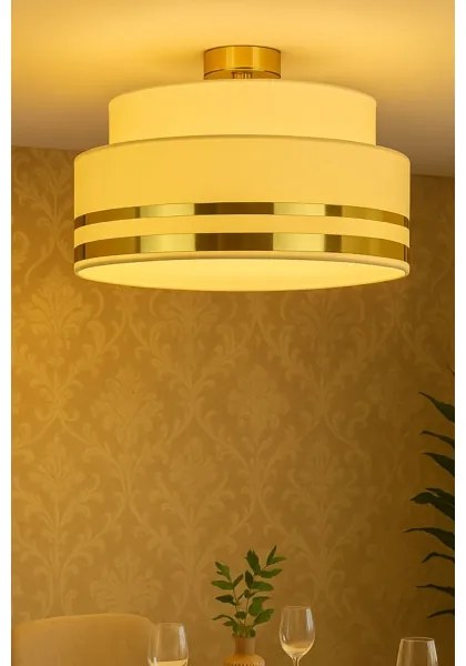 Plafonieră TAMI 1xE27/60W/230V bej/auriu