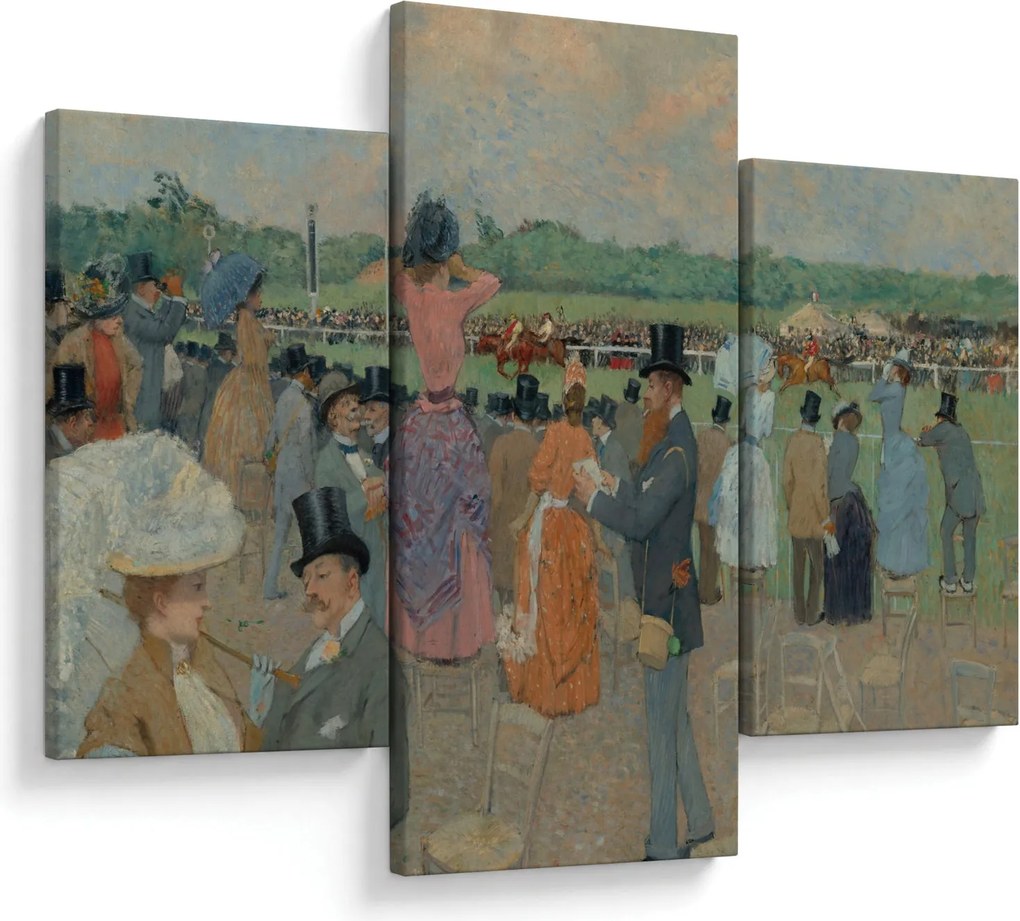 Tablou - Jean-Louis Forain, The Races at Longchamp, reproducere (90x60 cm)