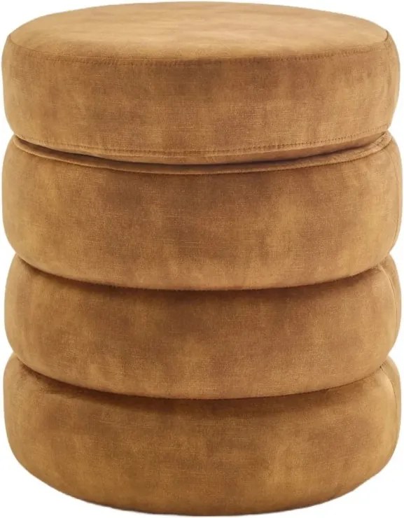 Bancheta cu spatiu de depozitare, Catifea Galben-Mustar, VOQUE 50cm A-46693 VC