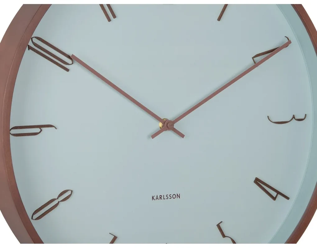Karlsson 6014BL design ceas de perete albastru, diametru 40 cm