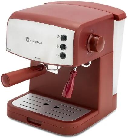 Espressor manual Studio Casa Retro 90, Dispozitiv cappuccino, 15 Bar, 850 W, Rosu