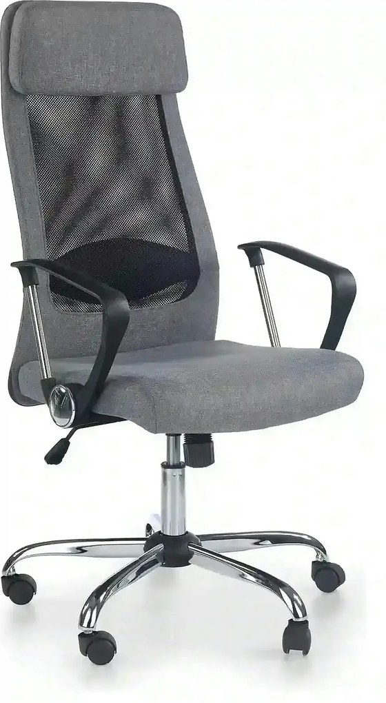 Scaun de birou ZOOM, negru/gri, stofa mesh/metal, 61x64x113/123 cm