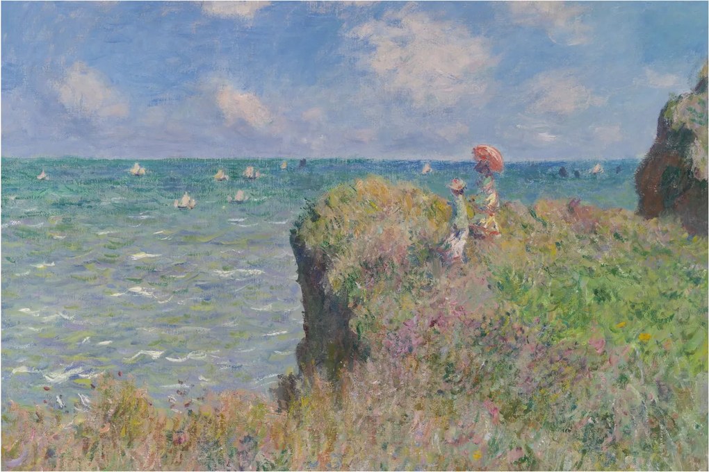 Tablou - Claude Monet, Cliff Walk at Pourville, reproducere (90x60 cm)