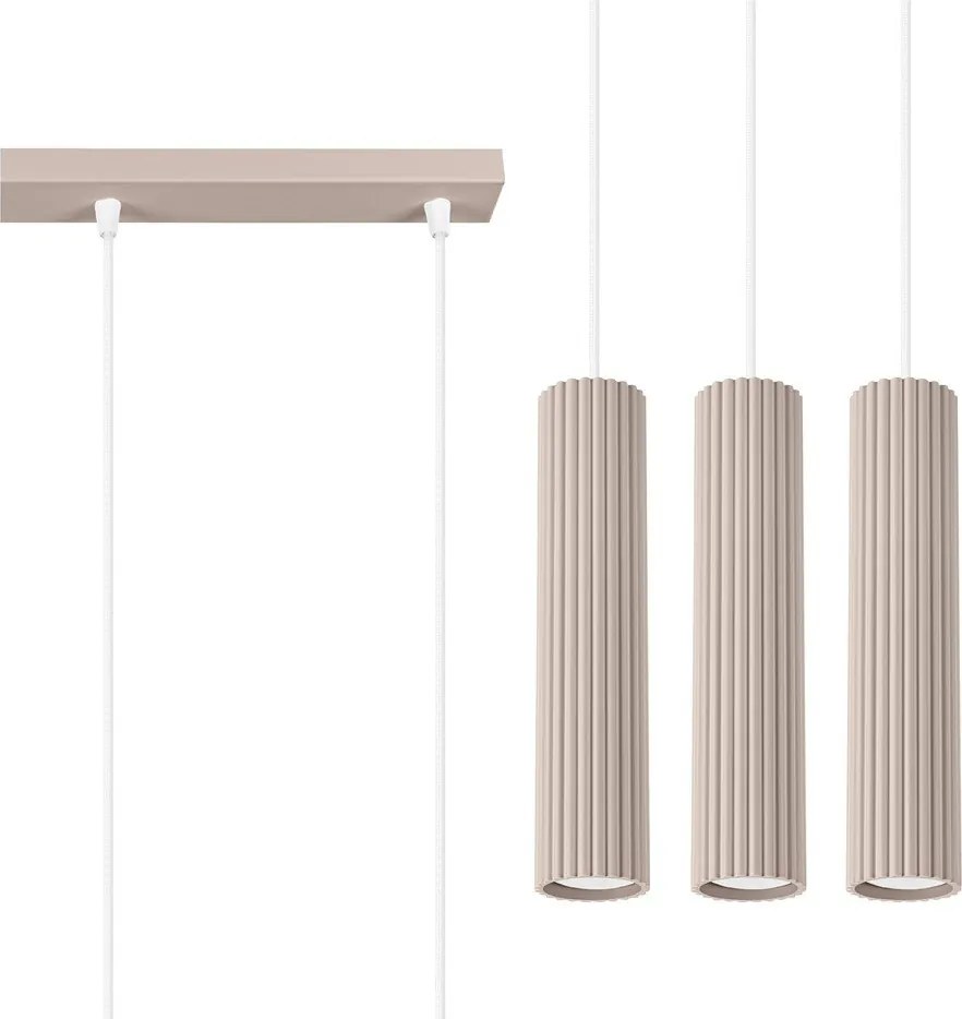 Lustră taupe din metal Gleam – Sollux