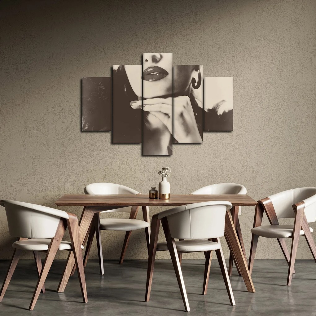 Tablou - Vintage, poza unei femei (150x105 cm)