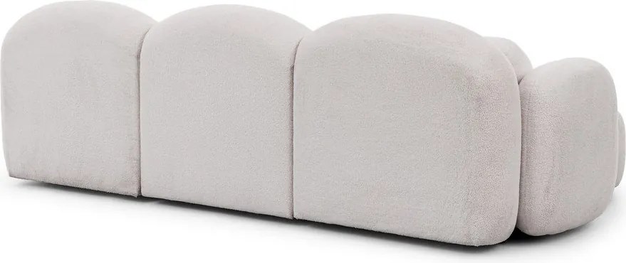 Colțar crem cu tapițerie din țesătură bouclé (în formă de "U") Orbit – Ropez