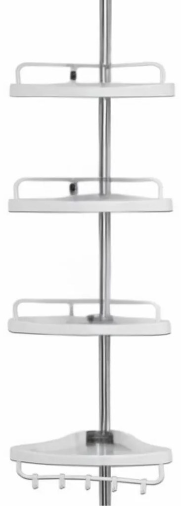 Deuba Raft telescopic pentru duș DELMO, 92-306 cm, alb