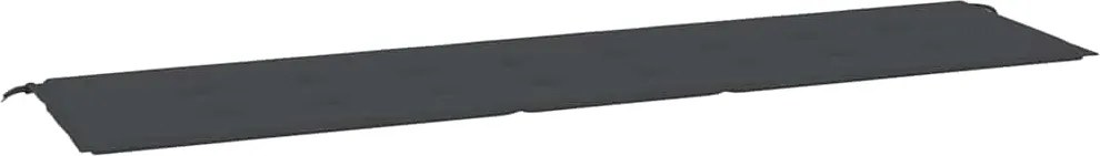 vidaXL Pernă de bancă de grădină, negru, 200x50x4 cm, textil oxford