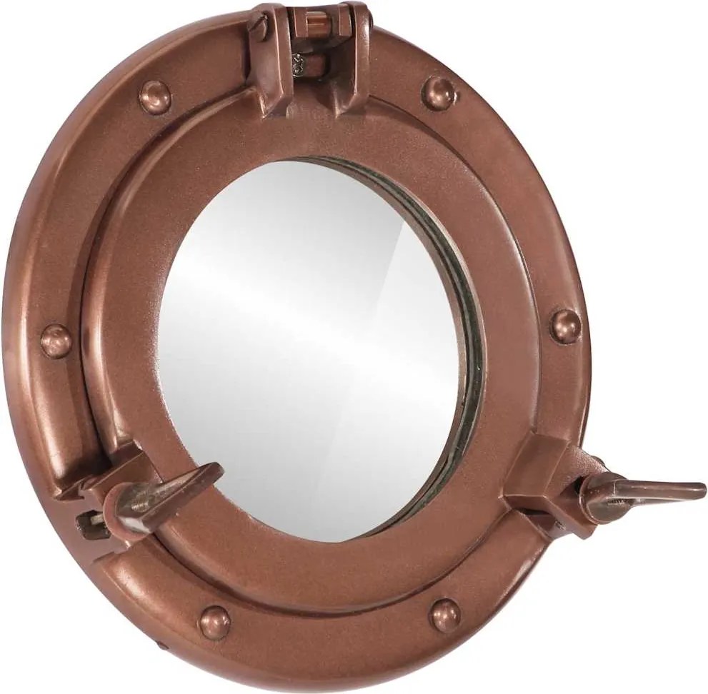 vidaXL Oglindă hublou de perete, Ø50 cm, aluminiu și sticlă