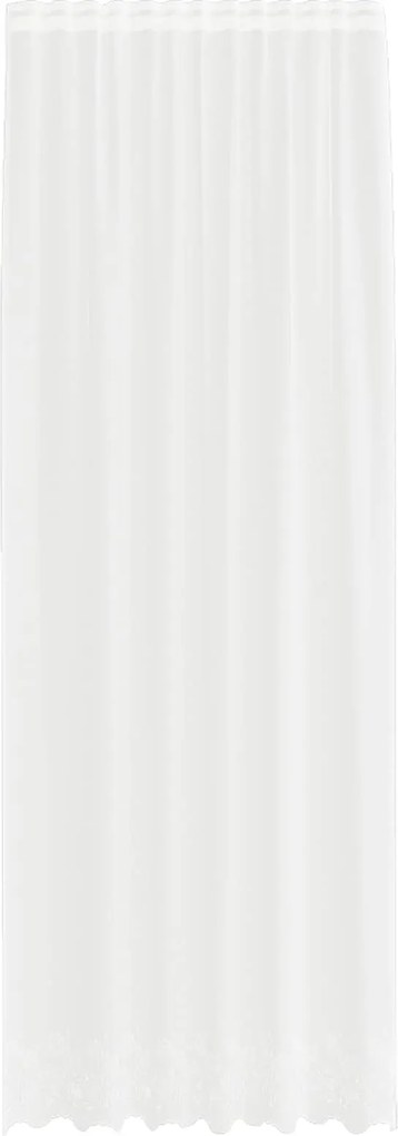 vidaXL Cortină din Dantelă cu perdele Alb 280 x 150 cm Poliester