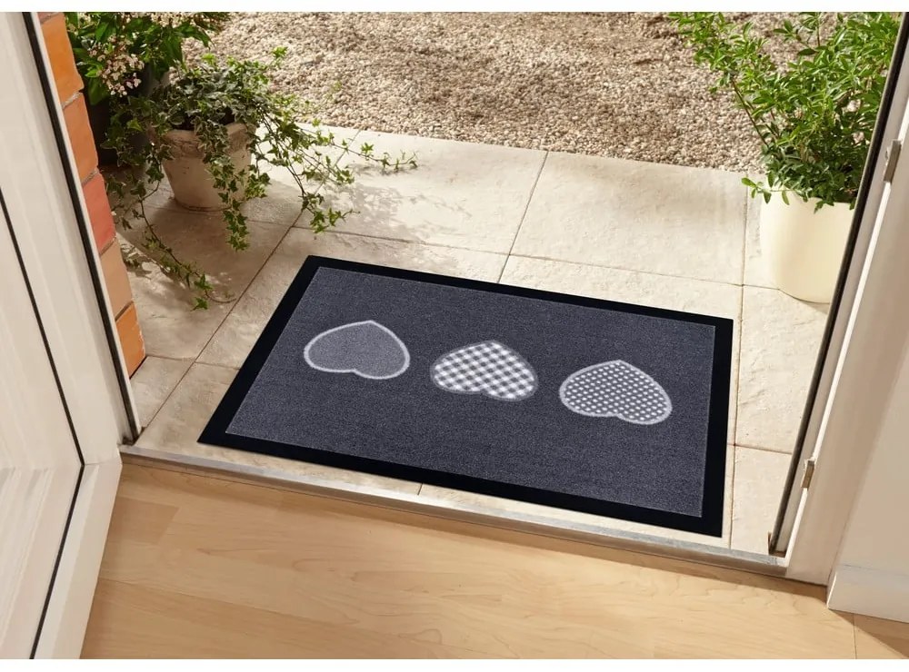 Covoraș intrare Hanse Home Hearts, 40x60 cm, gri