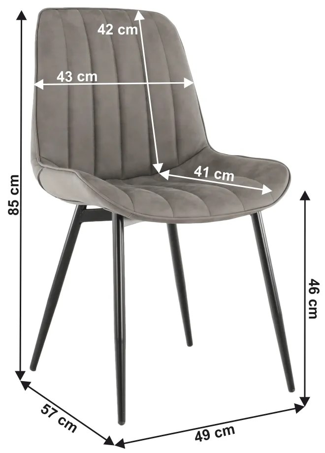 Scaun sufragerie Halana (gri deschis). Promo -6%. 1016074
