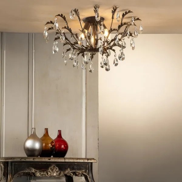 ONLI - Plafonieră TERESA 3xE14/6W/230V bronz