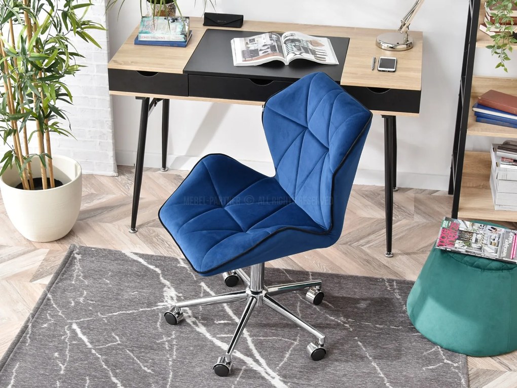 Fotoliu Velma M (albastru marin + crom). Promo -6%. 1110442