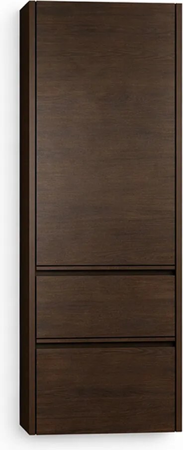 Dulap inalt suspendat KolpaSan Joy 1 usa si 2 sertare 45 cm finisaj dark oak