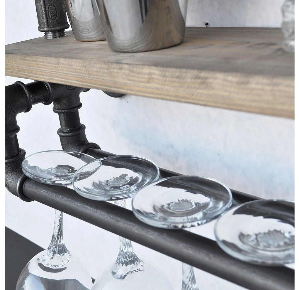 Raft de perete  Dubima (nuc + Negru). Promo -29%. 1094517