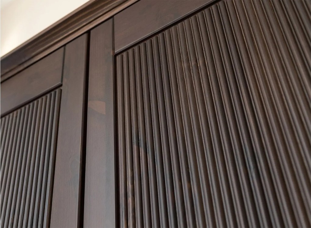 Dulap lemn masiv 3 usi Rosalia, 188 × 63 × 213 cm