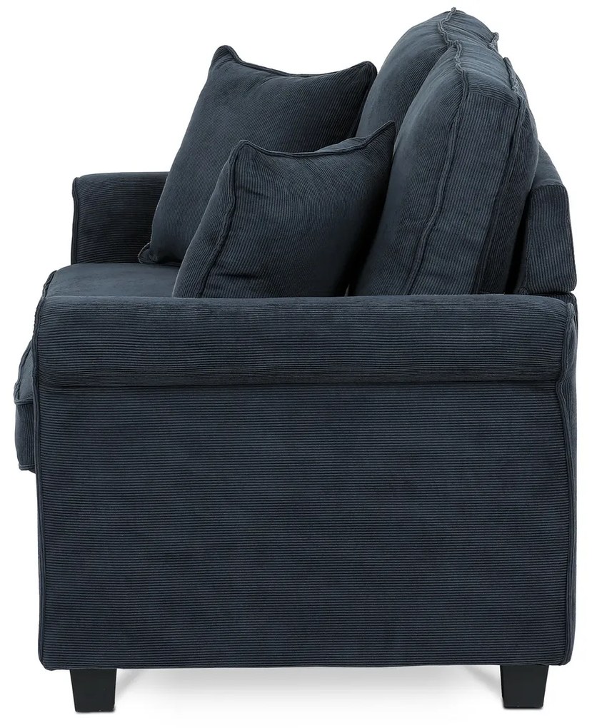 Canapea cu două locuri ASB-4170 BLUE2, manșetă,albastră