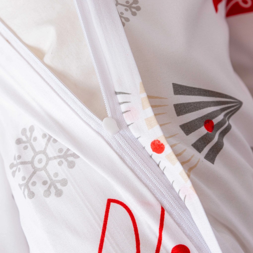 Lenjerie de pat din microfibra JINGLE albă Dimensiune lenjerie de pat: 70 x 90 cm | 140 x 200 cm