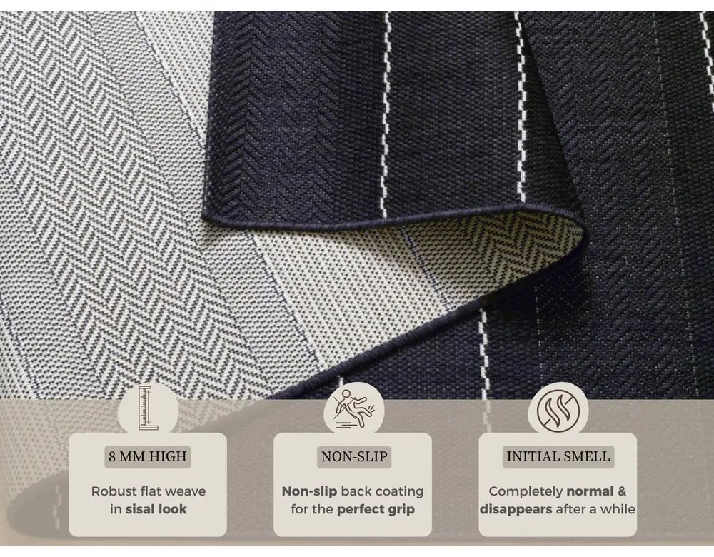 Covor adecvat interior/exterior Hanse Home Sunshine, 200x290 cm, negru