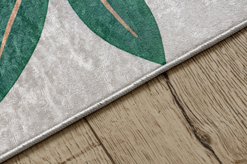 BAMBINO 61410 covor lavabil Animale, stele, nori pentru copii anti-alunecare - cremă / verde