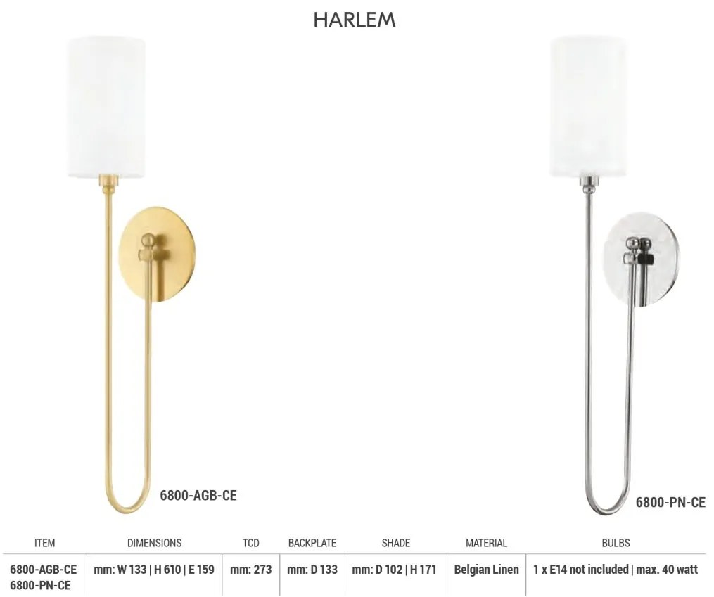 Aplica de perete design modern HARLEM alama antichizata