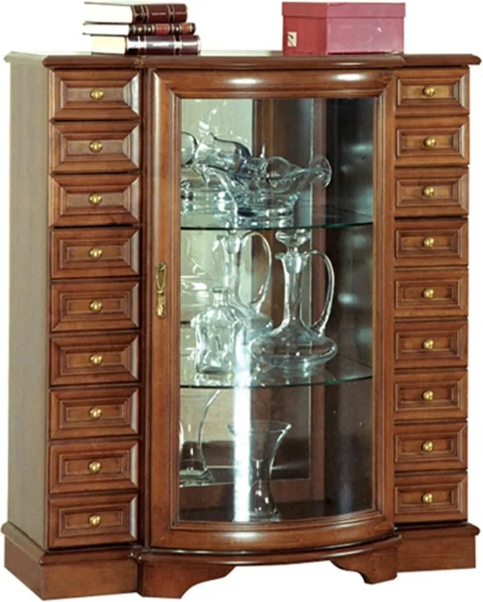 Comodă lemn masiv nuc Zefyra, 113 × 100 × 49 cm