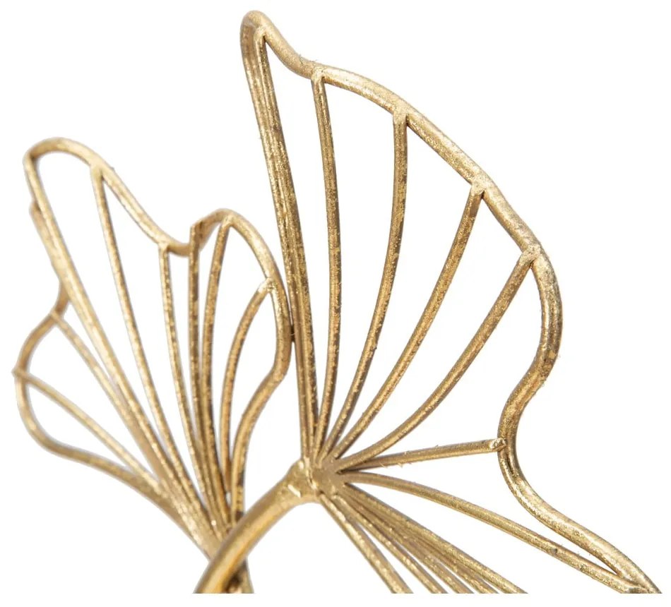 Decorațiune Mauro Ferretti Leaf Glam, înălțime 35 cm, auriu